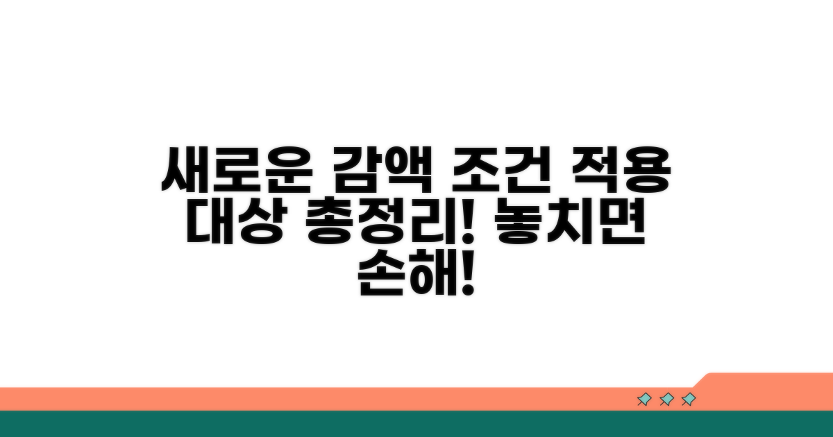 새로운 감액 조건과 적용 대상