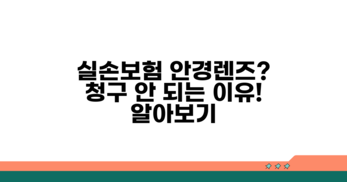 실손보험 안경/렌즈 청구, 왜 안될까?