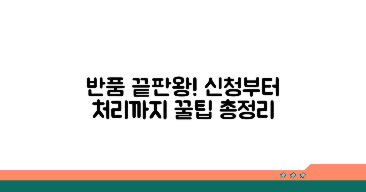 반품 신청 및 처리 방법 총정리