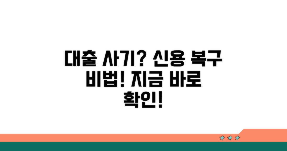 대출 사기 신용 회복 방법