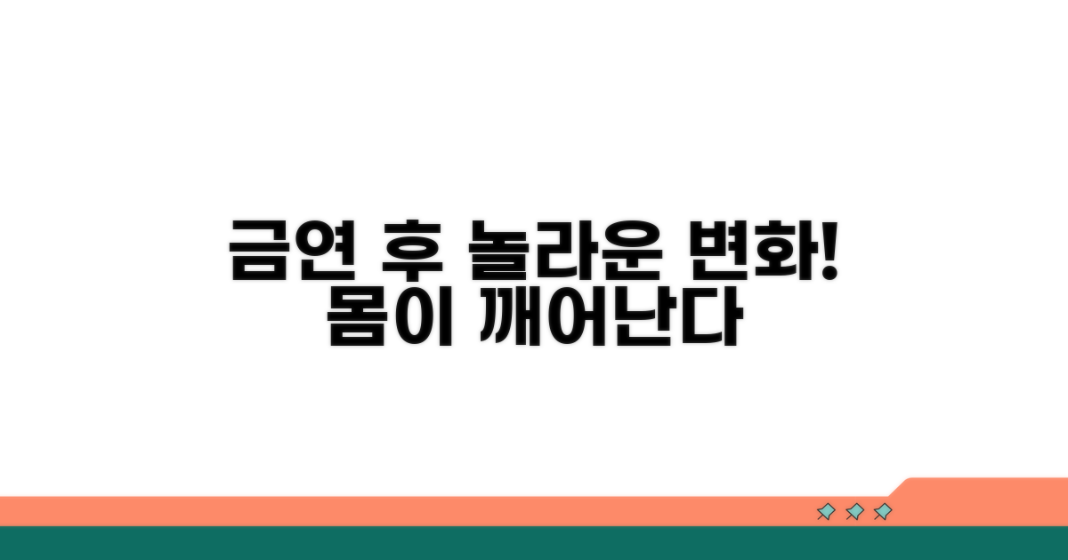 금연 후 즉각적인 몸의 변화