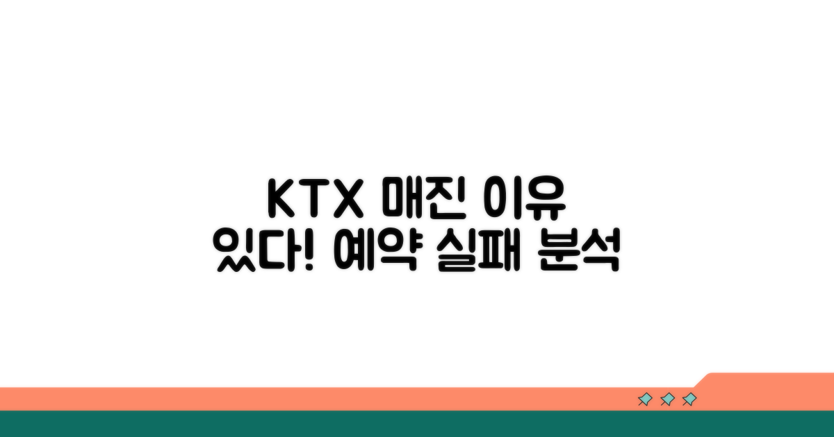 KTX 예약대기 안 되는 이유 분석