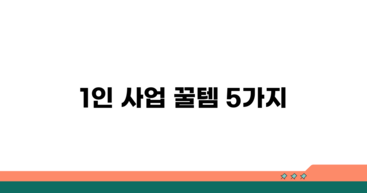 혼자 하는 사업, 추천 아이템 5가지