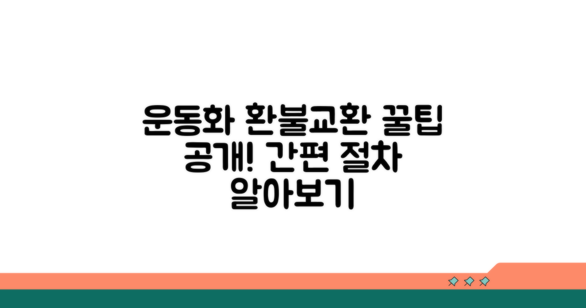 운동복 신발 교환, 반품 절차