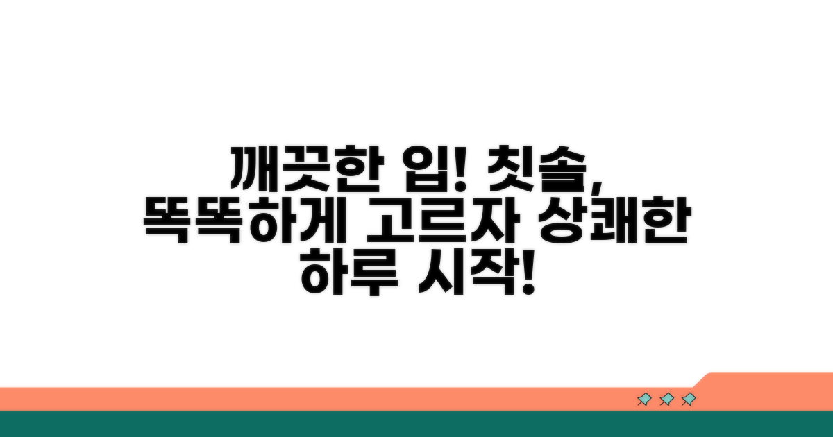 깨끗한 구강 관리, 올바른 칫솔 선택