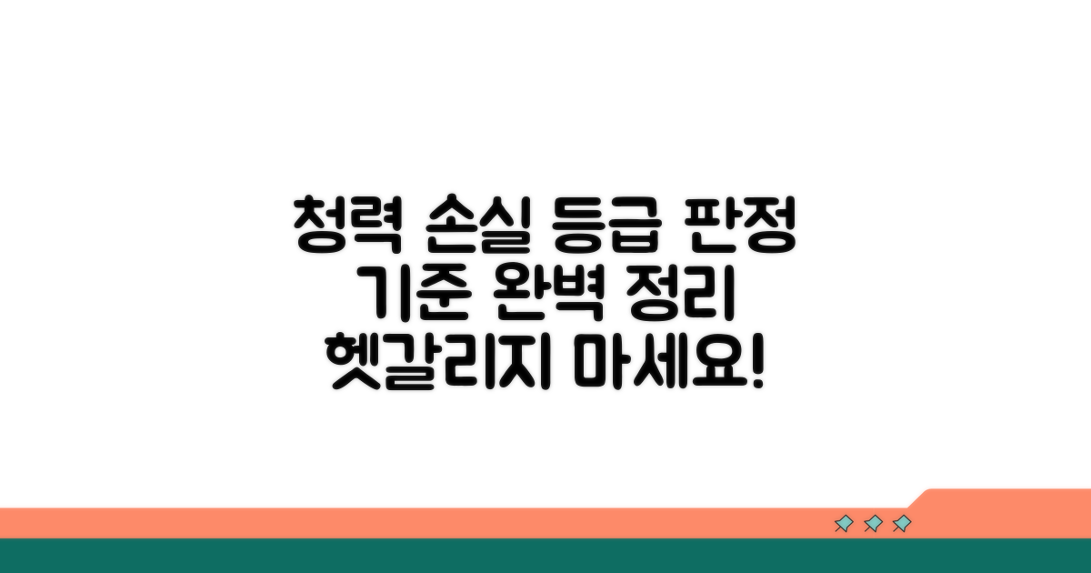 청력 손실 등급 판정 기준